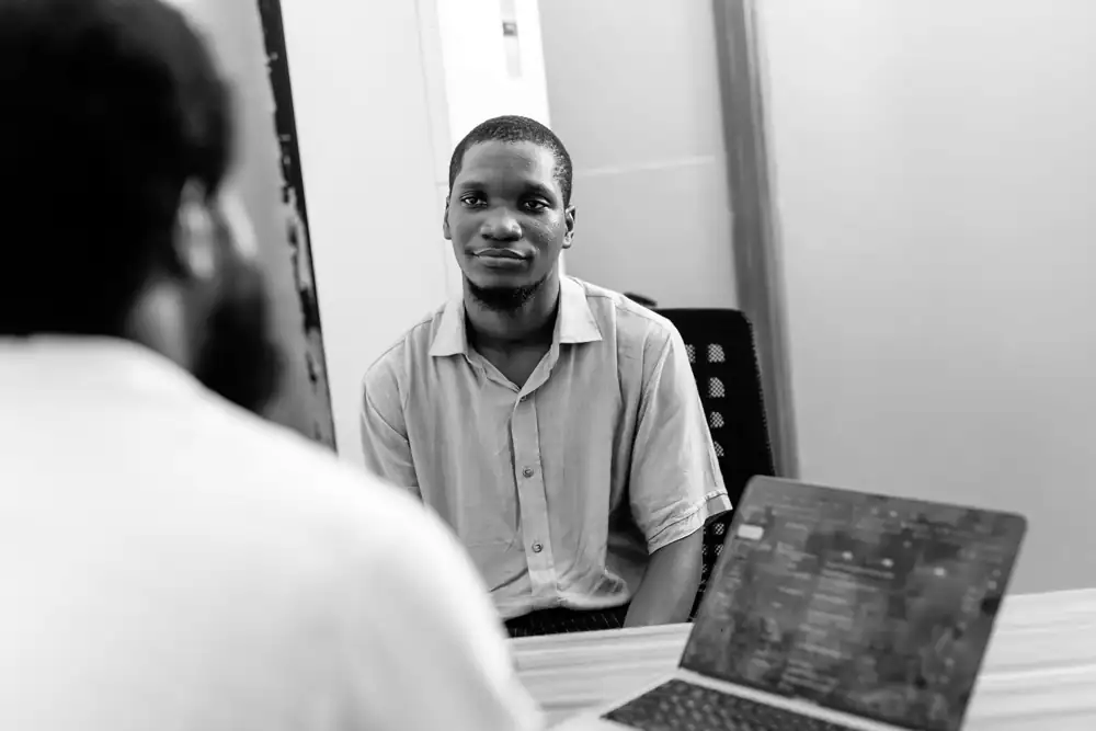 A job interview in an office